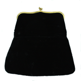 Vintage Black Velvet Evening Bag