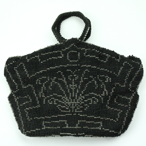 Vintage Black Beaded Bag