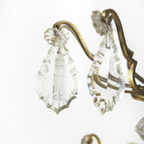 Eight Light Bronze & Crystal Chandelier