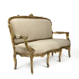 Gilded Carved Settee