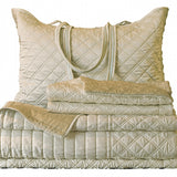 Ivory/Ecru Quilted Coverlet Set