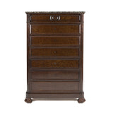 Mahogany Marble Top Semainier