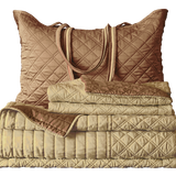 Silk & Sensibility Mocha/Latte Coverlet Tote Set