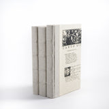 Recycled Canvas-Gray Books-set of 3