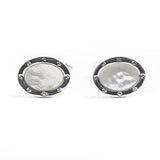 Silver and Pearl Cufflink