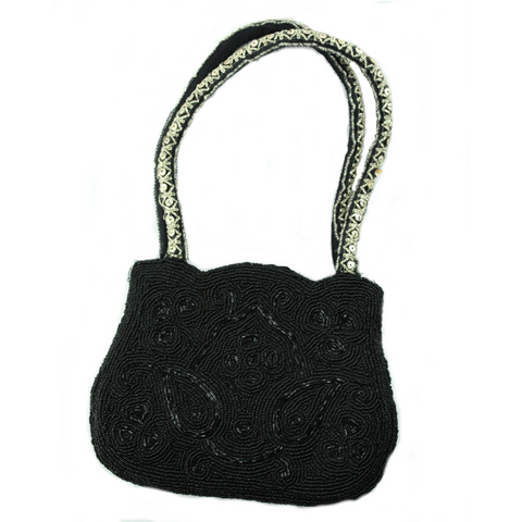 Black Beaded Evening Bag