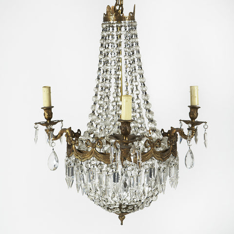 Small French Crystal Chandelier