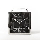 Tribeca Square Table Clock with Roman Numerals