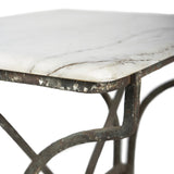 Vintage Garden Table with Marble Top