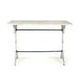 Marble Top Iron Garden Table