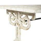 Marble Top Iron Garden Table