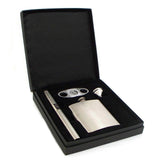 Cigar and Flask Set Silver