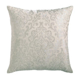 Damask Pillow Metallic Silver
