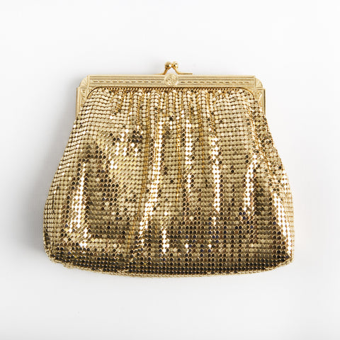 Vintage Whiting & Davis Gold Mesh Evening Bag
