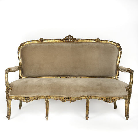 Gilded Carved Settee