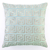 Greek Key Pillow Blue