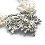 Rhinestone Necklace with Pearl Collar