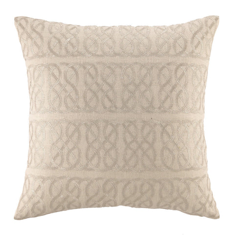 Nautical Knot Pillow Metallic Silver