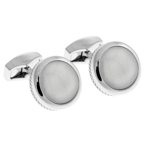 Round Cufflinks White